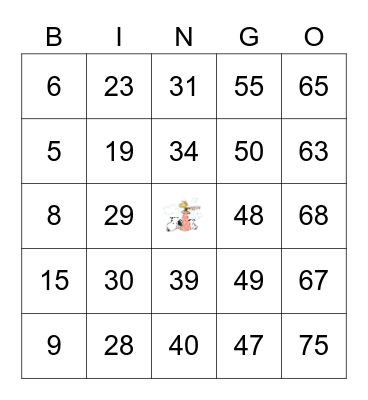 Christie's Baby Shower Bingo Card