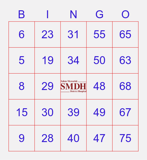 Salem Memorial District Hospital Bingo Card