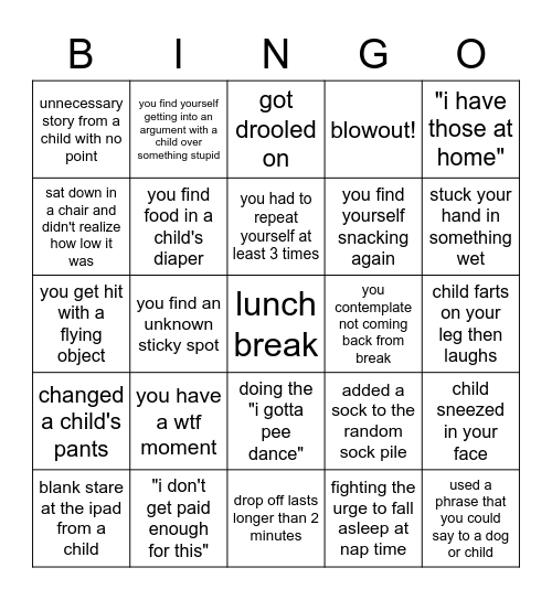 Doodlebugs! Bingo Card