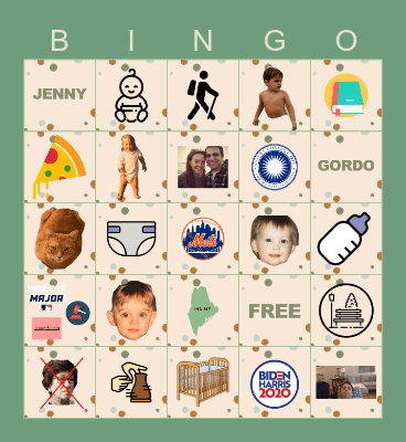 Baby Less Bingo Card