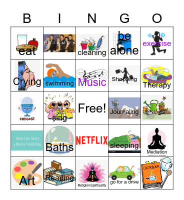 Self Care Bingo Card