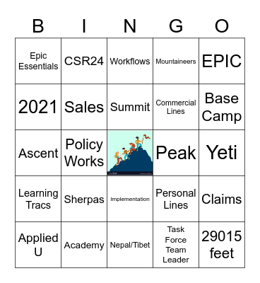 EPIC BINGO Card