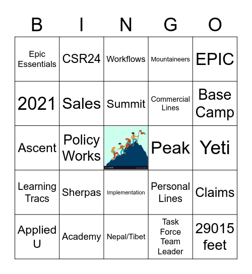 EPIC BINGO Card