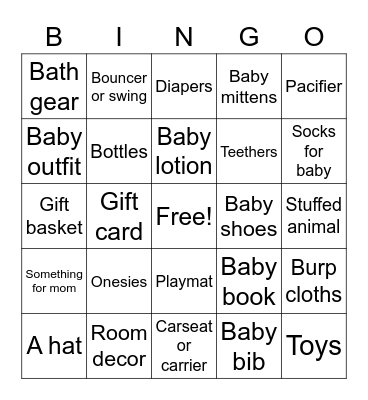 🍼Its A Boy!🍼 Bingo Card