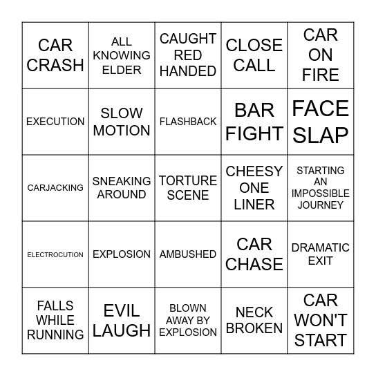 Virtual BingoFlix: Braddock: Missing in Action III (1988, R) Bingo Card