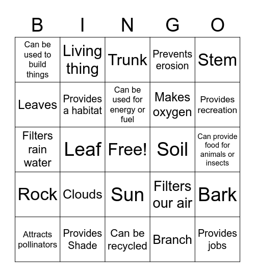 Earth Day BINGO! Bingo Card