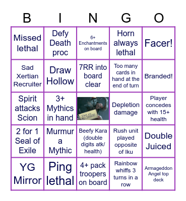 Stimmy Tournament Bingo Card