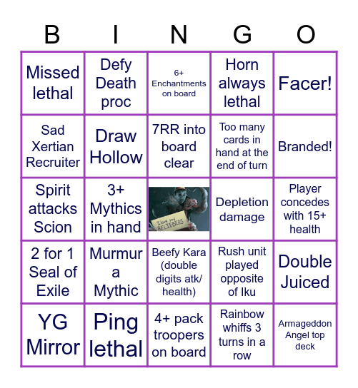 Stimmy Tournament Bingo Card