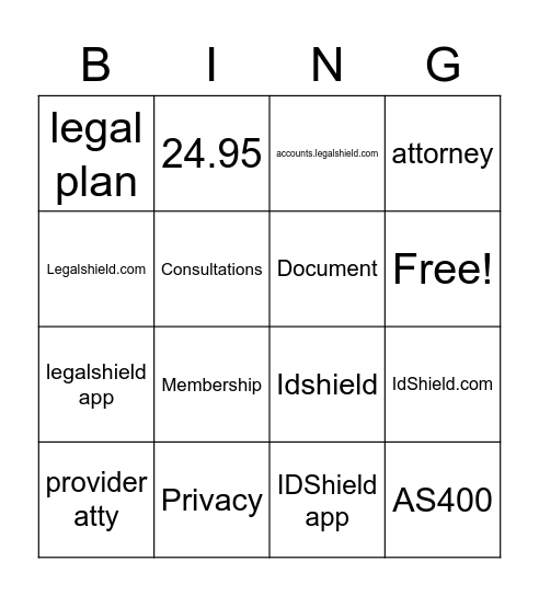 New Hire Bingo Card