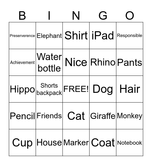 Random Bingo Card