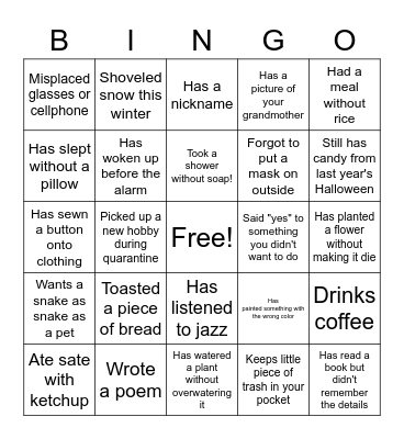 ANGELITA's FAMILY BINGO Card
