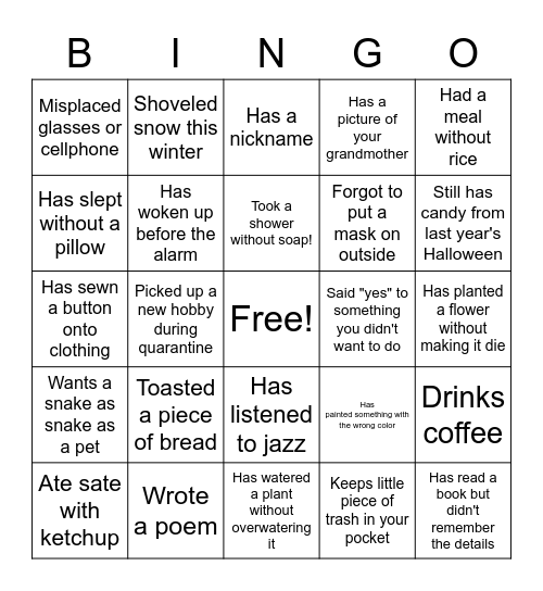 ANGELITA's FAMILY BINGO Card