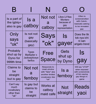 Bingo: Airetus edition Bingo Card