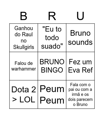 BRUNO BINGO Card