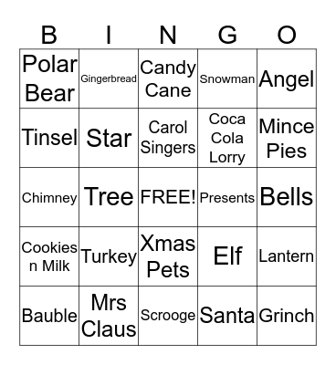 Xmas Bingo Card