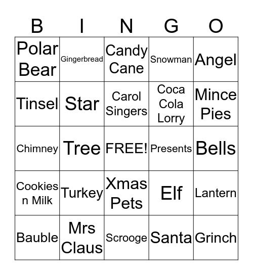 Xmas Bingo Card