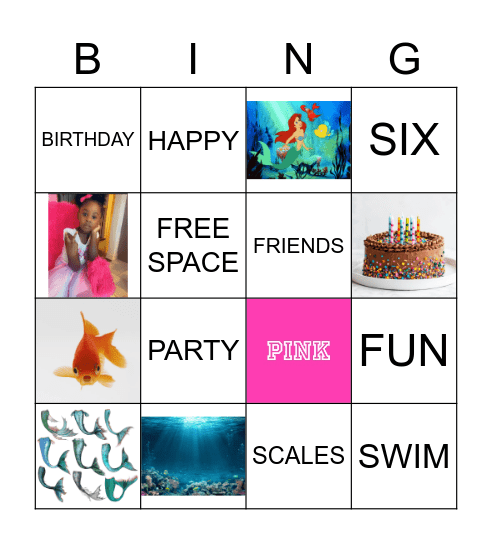 MELODY'S OCEAN BINGO! Bingo Card