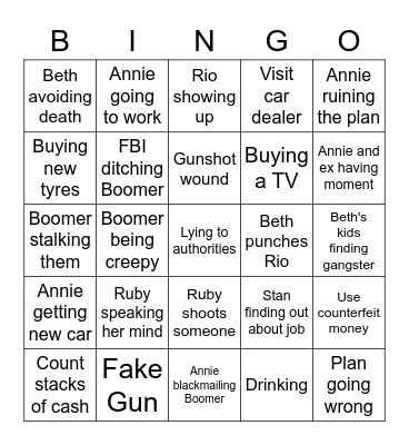 Good Girls Bingo Card