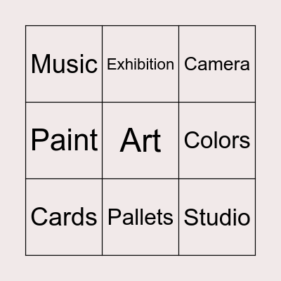 Cards of Art Bingo Card