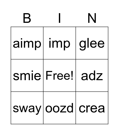 CCV / VCC #1 p. 24 Bingo Card