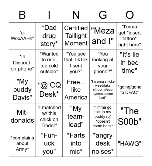 Christina Tai's Bingo Card