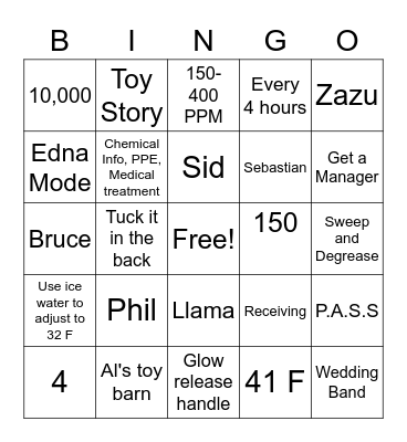 Movie Day Bingo! Bingo Card