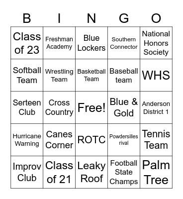 WREN BINGO Card