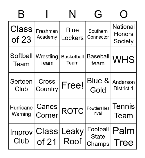 WREN BINGO Card