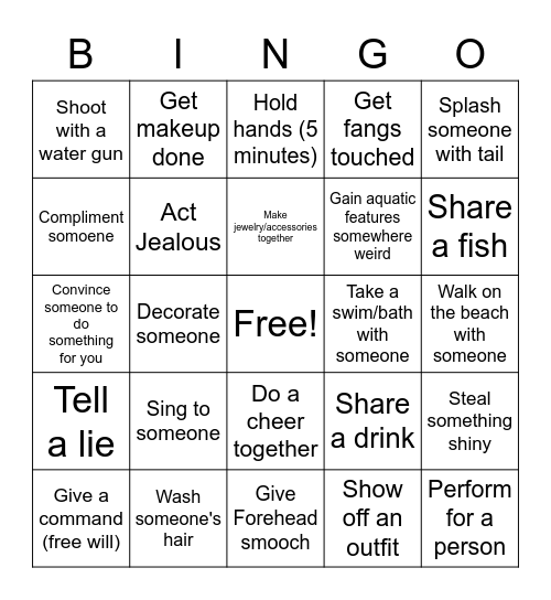 Mermaid-1 Bingo Card