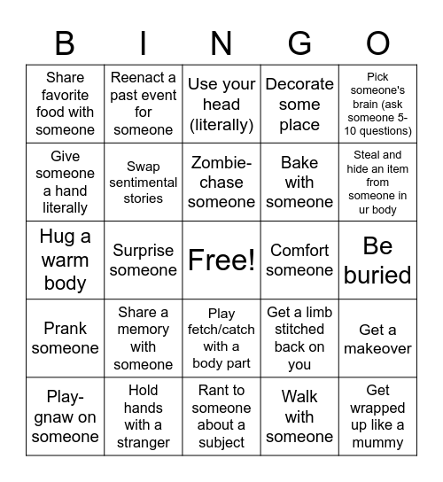 Lich-1 Bingo Card