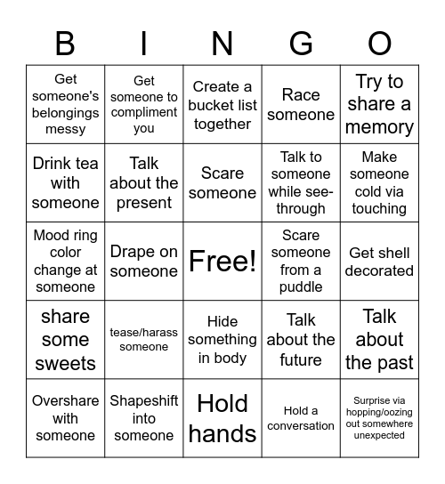 SLIME-1 Bingo Card