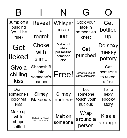 SLIME-2 Bingo Card