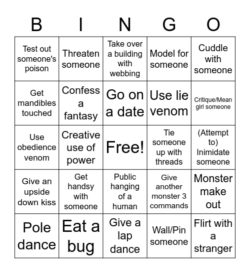 ARACHNE-2 Bingo Card