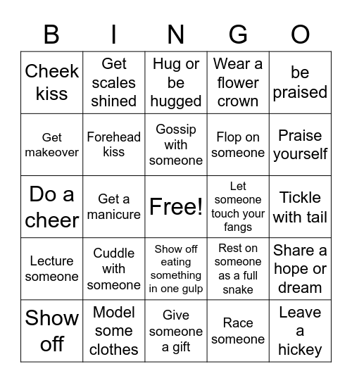 NAGA-1 Bingo Card