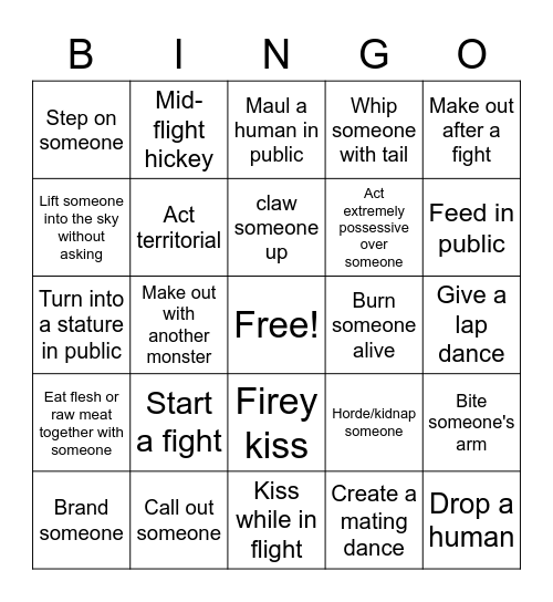 GARGOYLE-2 Bingo Card