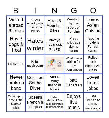 Run, Forrest, Run!! Bingo Card