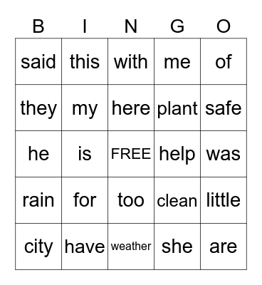 Unit 6, 7, and 8 BINGO Card