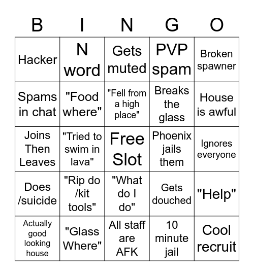 Ragnarok Proving Bingo Card