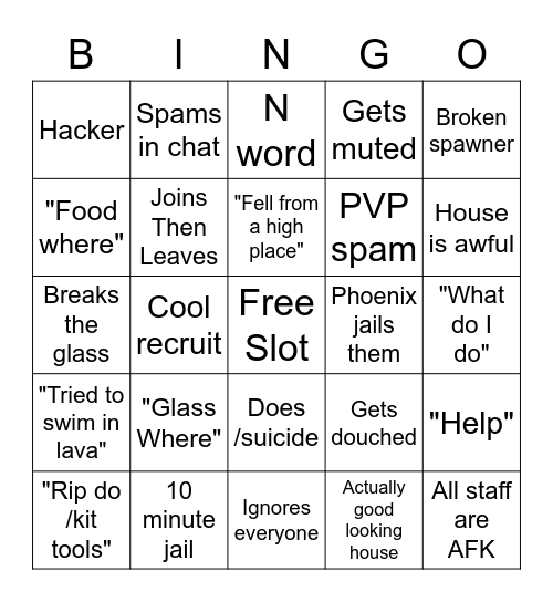 Ragnarok Proving Bingo Card