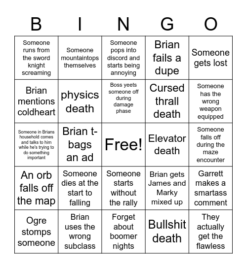 Flawless Bingo Card