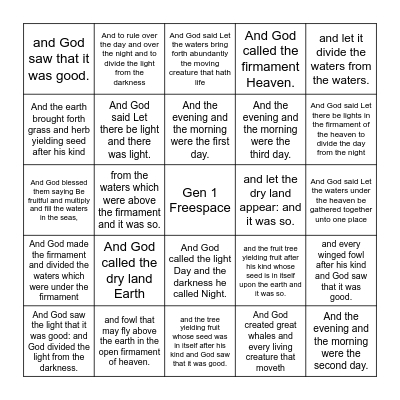 Blingo Bingo Card