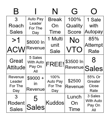 Team Ray Bingo Card