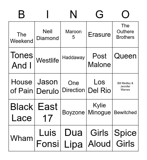 Bingo Loco Bingo Card