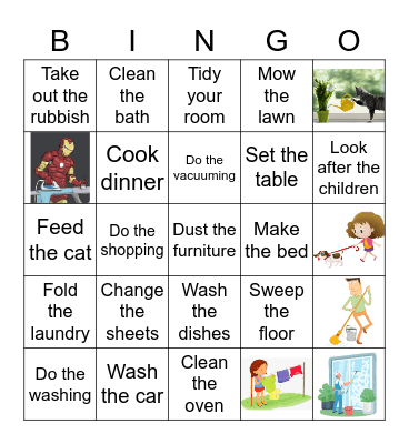 CHORES Bingo Card