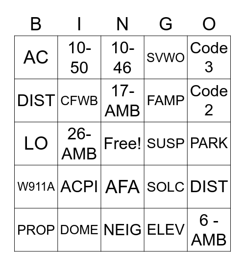 TC WEEK BINGO - FIRE Bingo Card