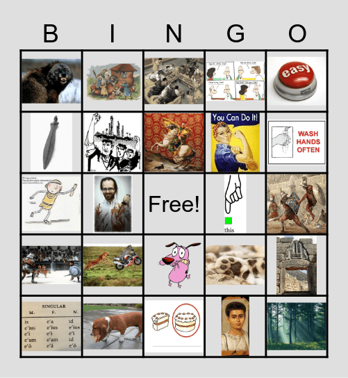 Stage 8 Vocab Pictures Bingo Card