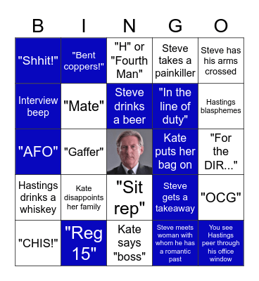 LINE OF DUTY BINGO Card