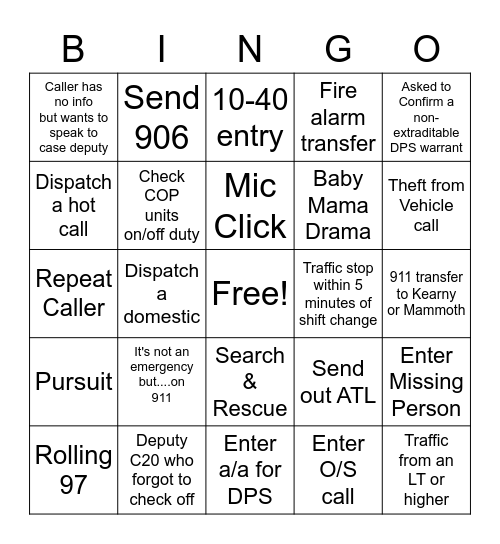 PCSO Bingo Card