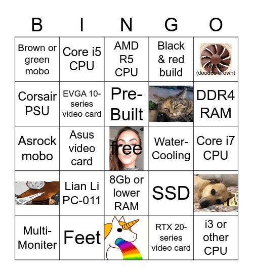 V3 Share Your PC Build Bingo Card