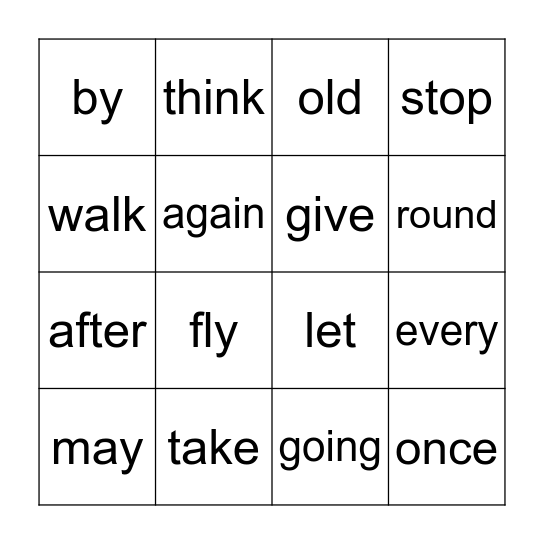 HFW Lotto 8 Bingo Card